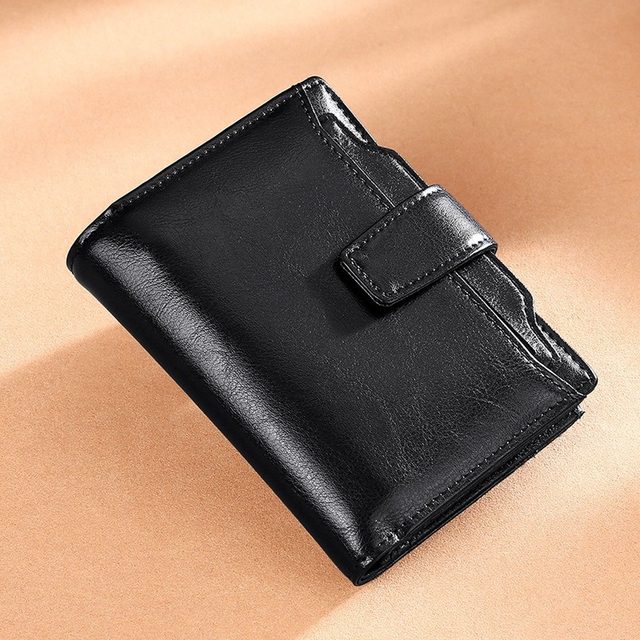 Vintage Genuine Leather Girls Wallet with Zipper