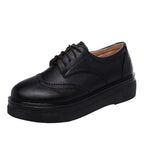 Patent Leather Women's Brogues with Soft Sole Flats