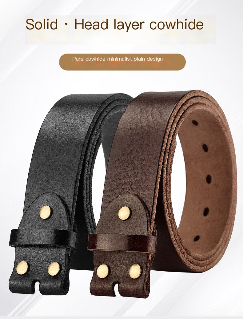 Men's Genuine Leather Belt with 3.8cm Width