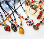 Long Sweater Necklace with Versatile Beads