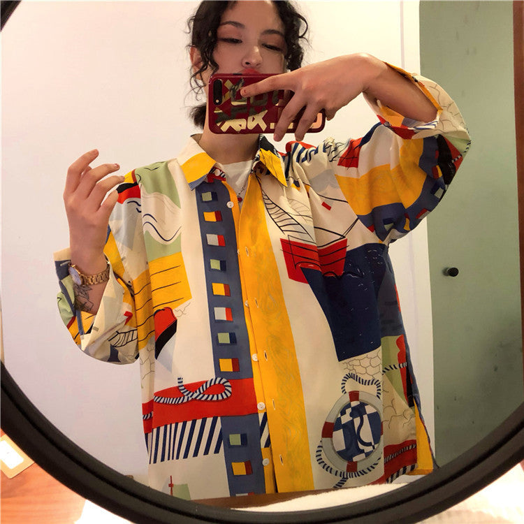 Women's Vintage French Style Long Sleeve Shirt