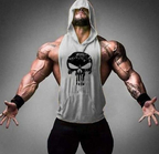 Hooded Skull Bodybuilding Tank Top Men's Tank Top Unbranded