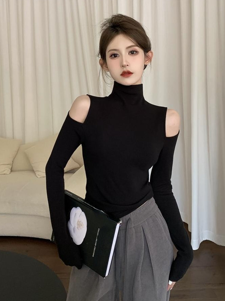 Women's Slim Long Sleeve Turtleneck T Shirt