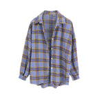 Women's Lightweight Long Sleeve Plaid Shirt