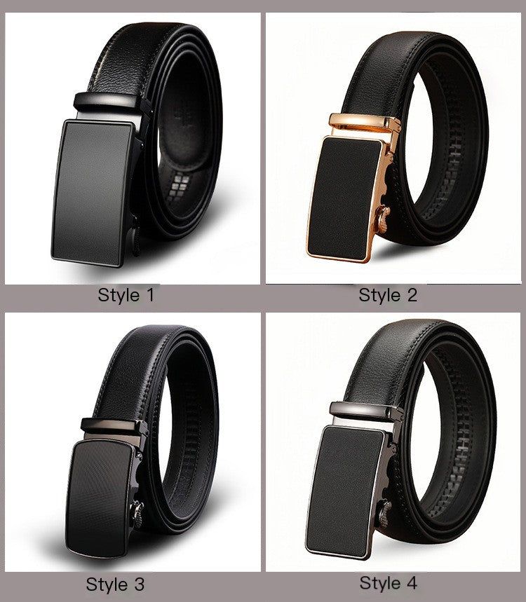 Men's Premium Leather Belt with Automatic Buckle