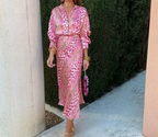 Women's Zurich Satin Shirt & Skirt Set Women's Skirt Unbranded Pink S