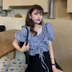 Women's Plaid Short Sleeve Shirt
