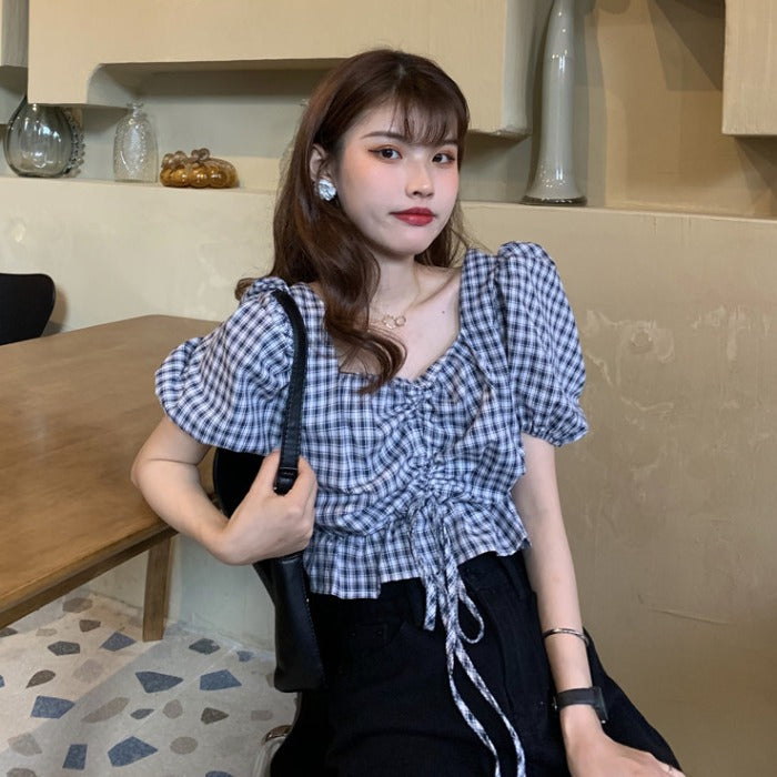 Women's Plaid Short Sleeve Shirt