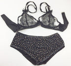 Women's Lace & Mesh Rhinestone Lingerie Set Women's Lingerie Unbranded