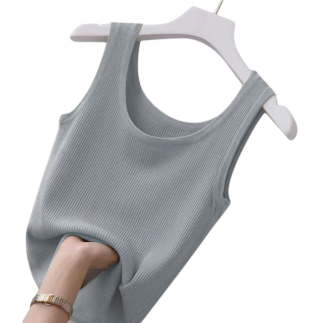 Summer Knitted Sleeveless Women's Slim Vest