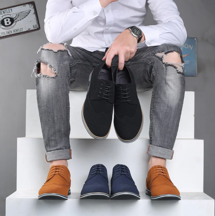 Men's British Suede Low Tops ILLUSION CO