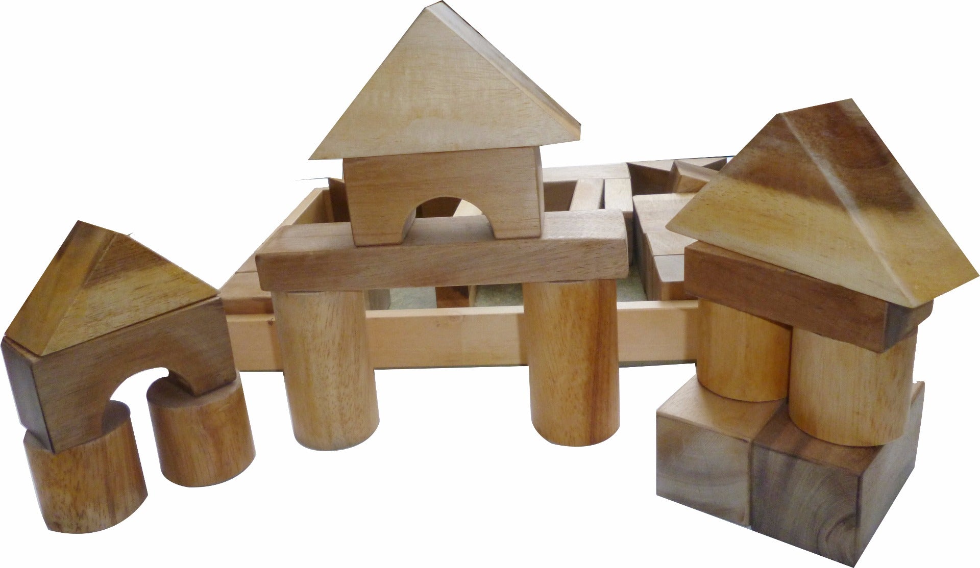 NATURAL WOOD BLOCKS 34 PCS Main image