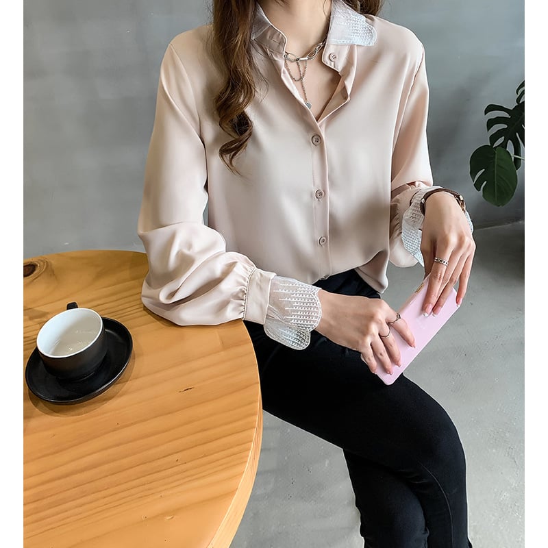 Women's Lace Chiffon Shirt
