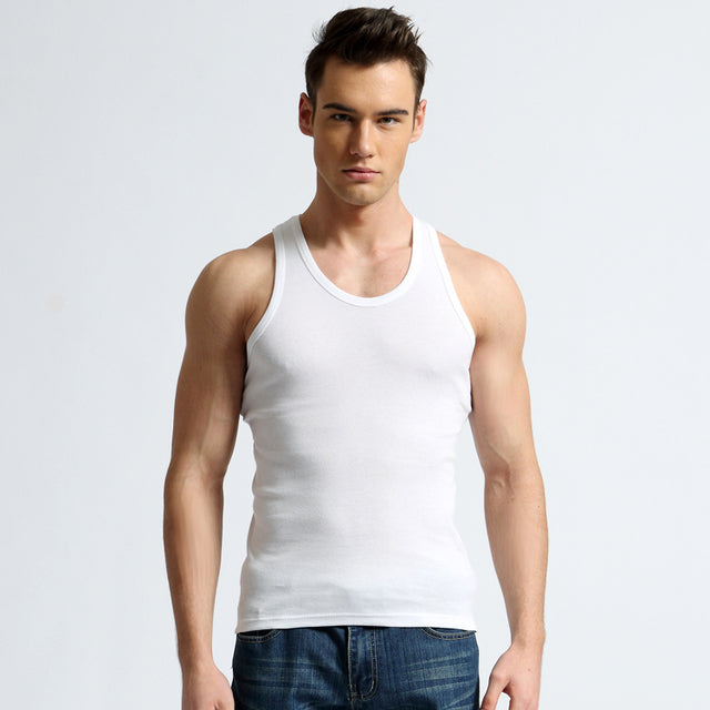 Men Cotton Slim Fit Tank Top