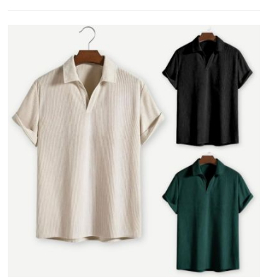 Men's Knitted Waffle Polo Men's Polo Unbranded Main image