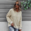 Trendy Women's Long-Sleeved Round Neck Pullover Sweater Women's Knitwear & Sweaters Unbranded Apricot S