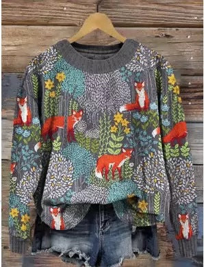 Women's Casual Round Neck Sweater