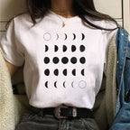 Women's Aesthetic Universe Planets Graphic T Shirt