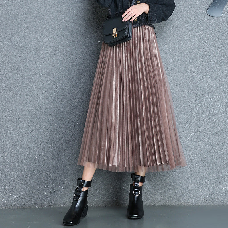 Women's Pleated Tulle Skirt