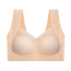 Womens One Piece Fixed Latex Cups Non Marking Sports Bra