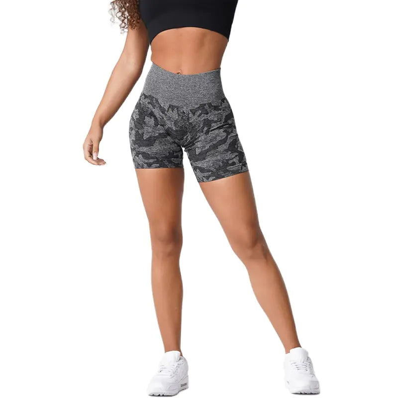 Women's Camo Seamless Activewear Yoga Shorts