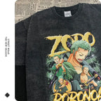 Anime One Piece Washed Oversized Tshirt