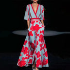 Women's Printed Pleated Dress