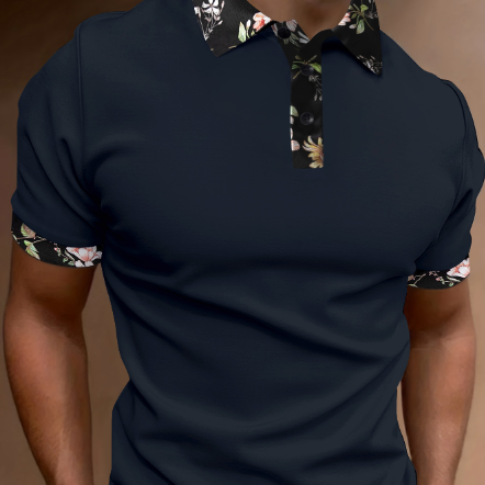 Men's Comfortable Printed Polo Shirt for Casual Wear