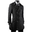 Korean Style Medium Length Men's Tweed Trench Coat