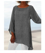 Women's Solid Color Casual Tops With Irregular Sleeves