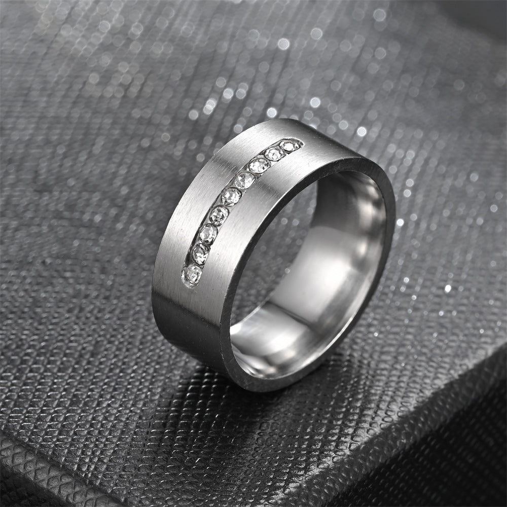 Men's Matte Carved Diamond Ring