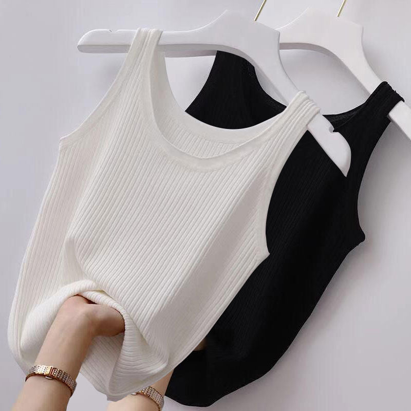 Summer Knitted Sleeveless Women's Slim Vest