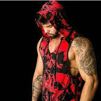 Men's Summer Quick-Dry Hooded Workout Tank Top Men's Tank Top Unbranded Red XL
