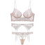 Women's French Lace Lingerie Women's Lingerie Unbranded White S