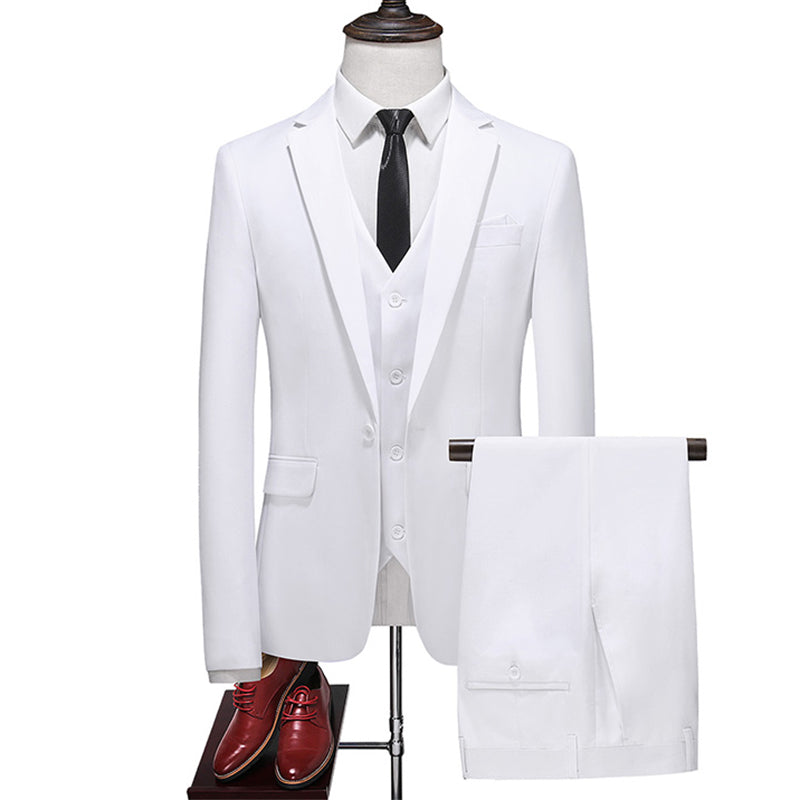 Men's Caramel Color Suit Set for Students and Weddings