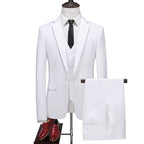 Men's Caramel Color Suit Set for Students and Weddings