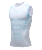 Men's Slim Fit Compression Tank Top Men's Tank Top Unbranded 806 White Vest Large