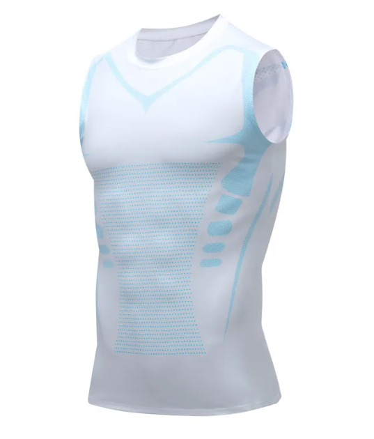 Men's Slim Fit Compression Tank Top Men's Tank Top Unbranded 806 White Vest Large