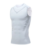 Men's Slim Fit Compression Tank Top Men's Tank Top Unbranded 807 Vest White Small