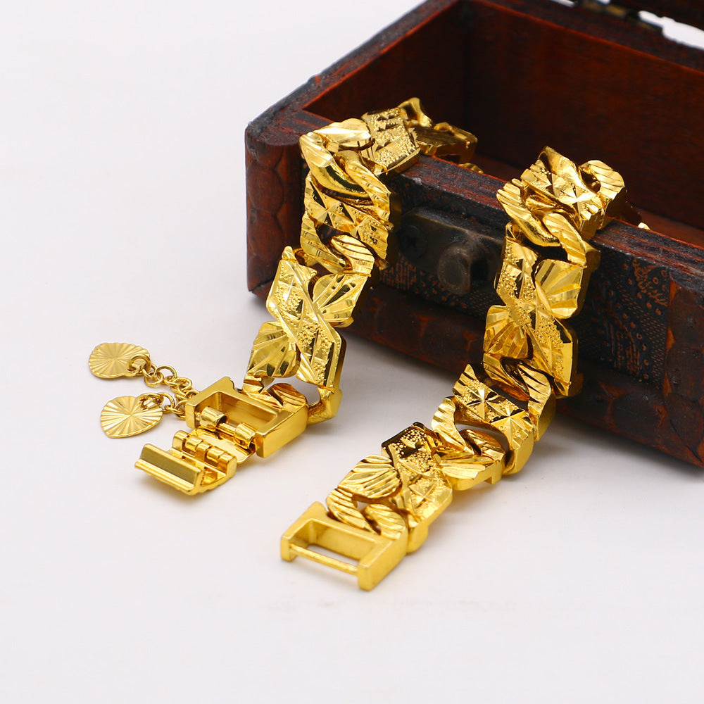 Men's Personalized Gold Geometric Bracelet
