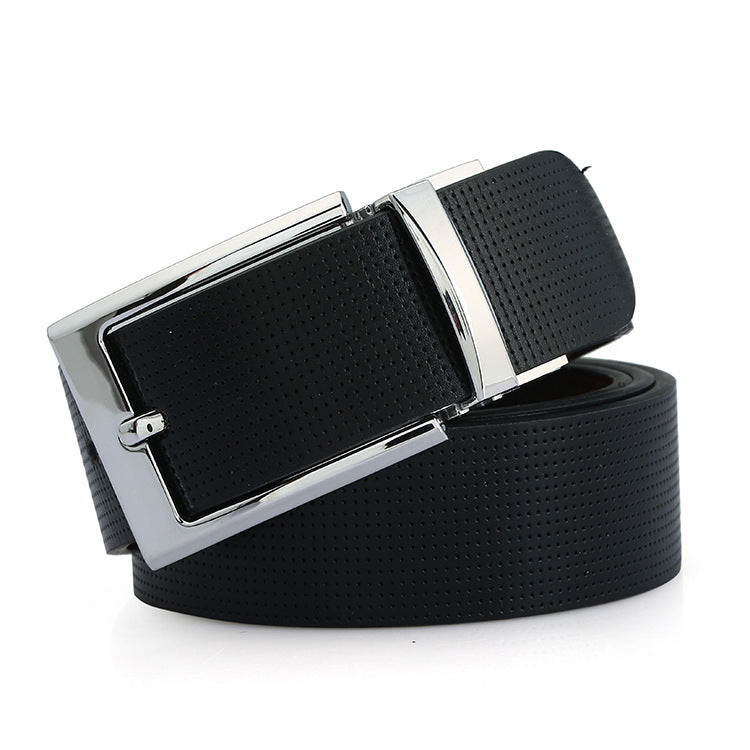 Men's Casual Leather Belt with Pin Holes