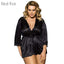 Women's Plus Size Lingerie With Japanese Kimono Design Women's Lingerie Unbranded Black M