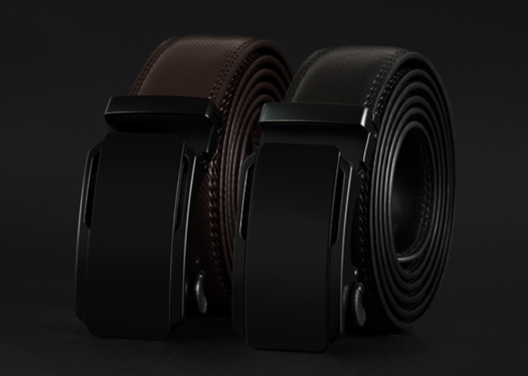 Men's Genuine Leather Automatic Buckle Belt