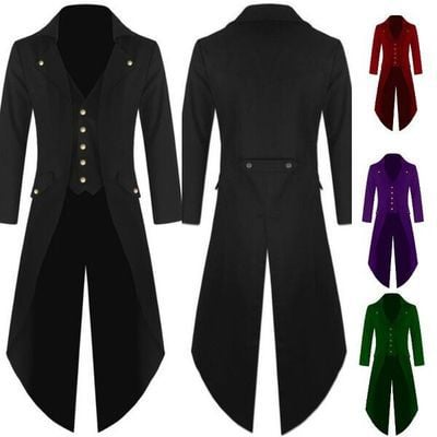 Men's Long-sleeved Irregular Solid Color Tuxedo
