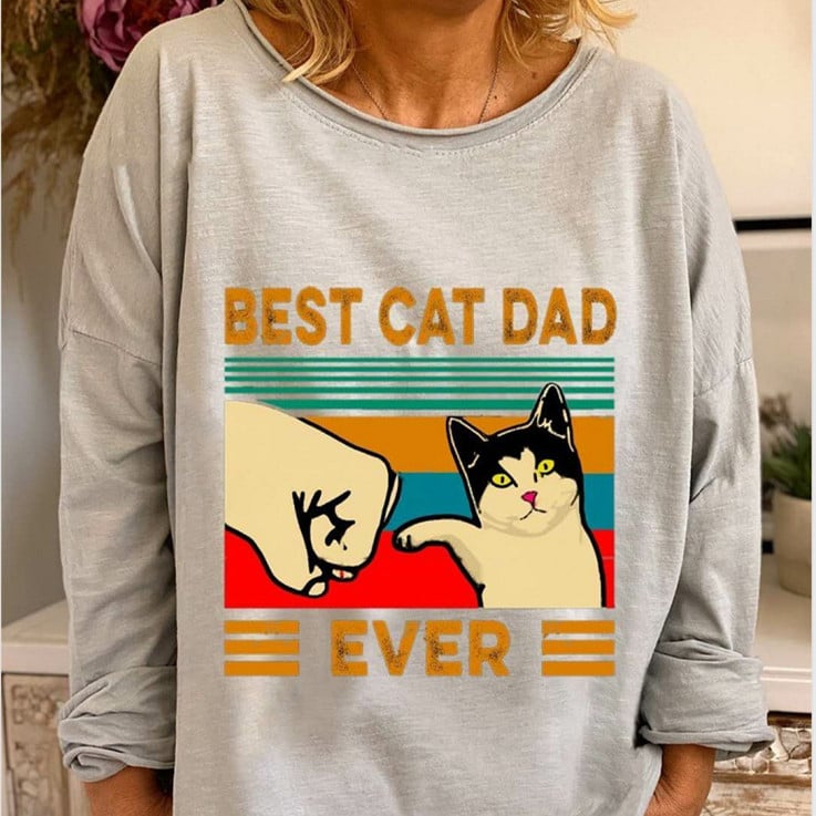 Women's Loose Dynamic Print T Shirt Sweater