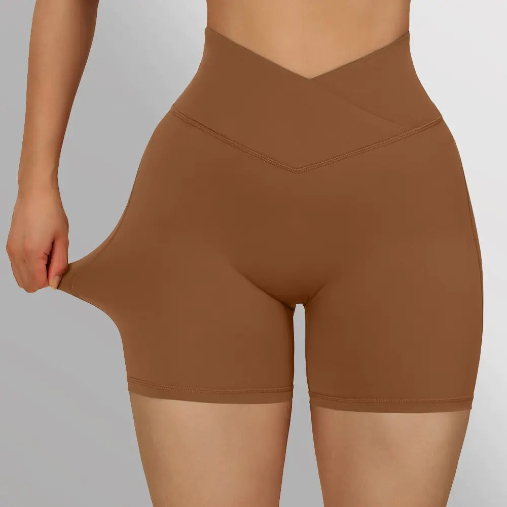 Women's High Waist Workout Seamless Fitness Yoga Shorts