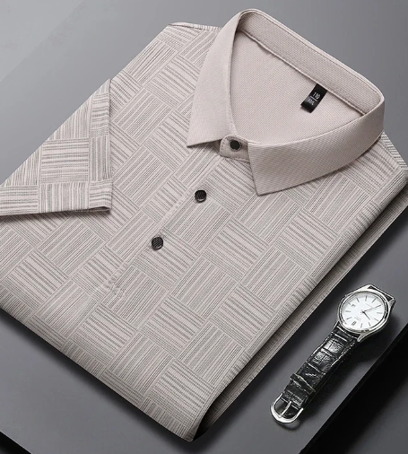 Men's Textured Polo Shirt