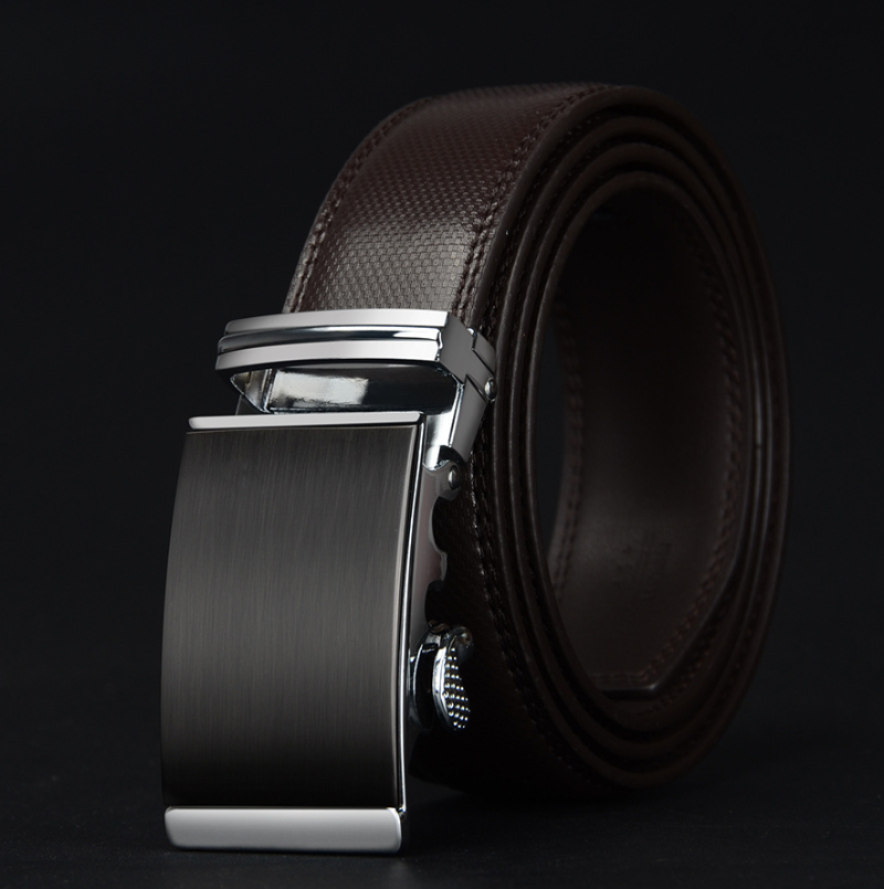 Men's Genuine Leather Automatic Buckle Belt