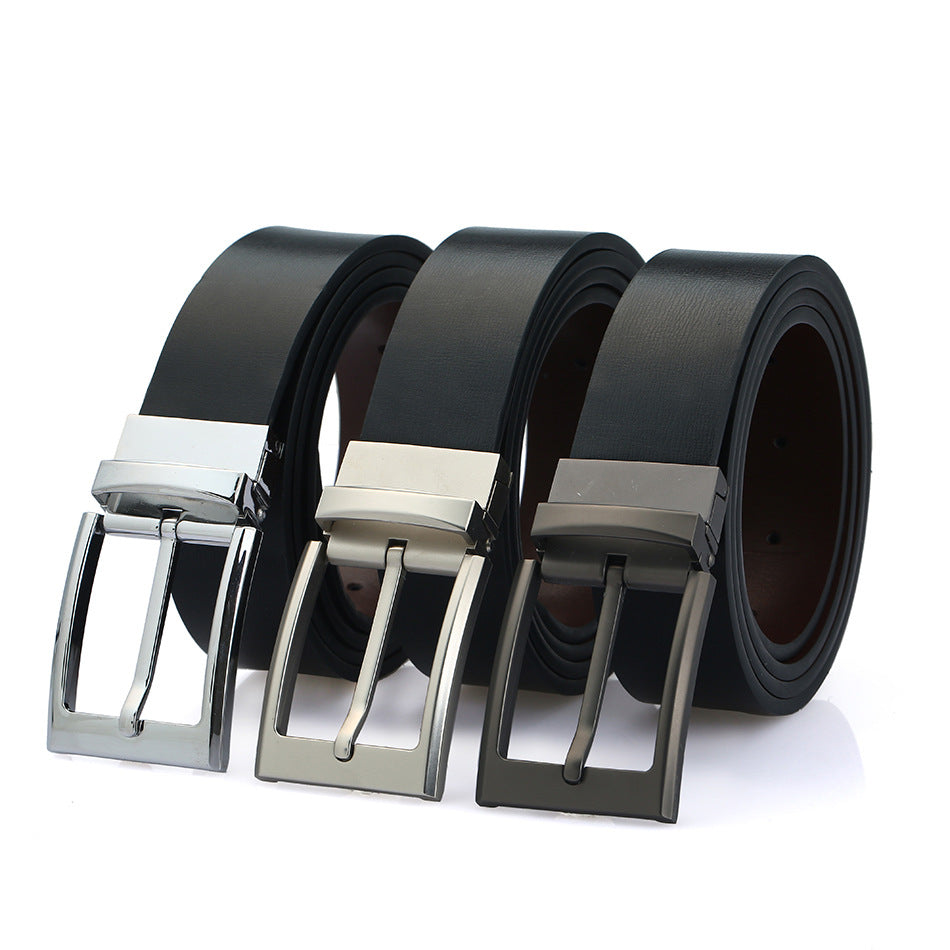 Men's Casual Leather Belt with Pin Holes