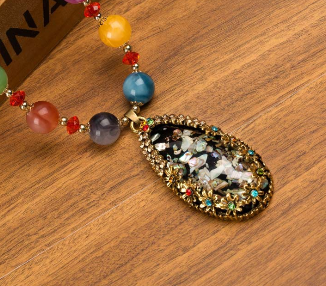 Long Sweater Necklace with Versatile Beads